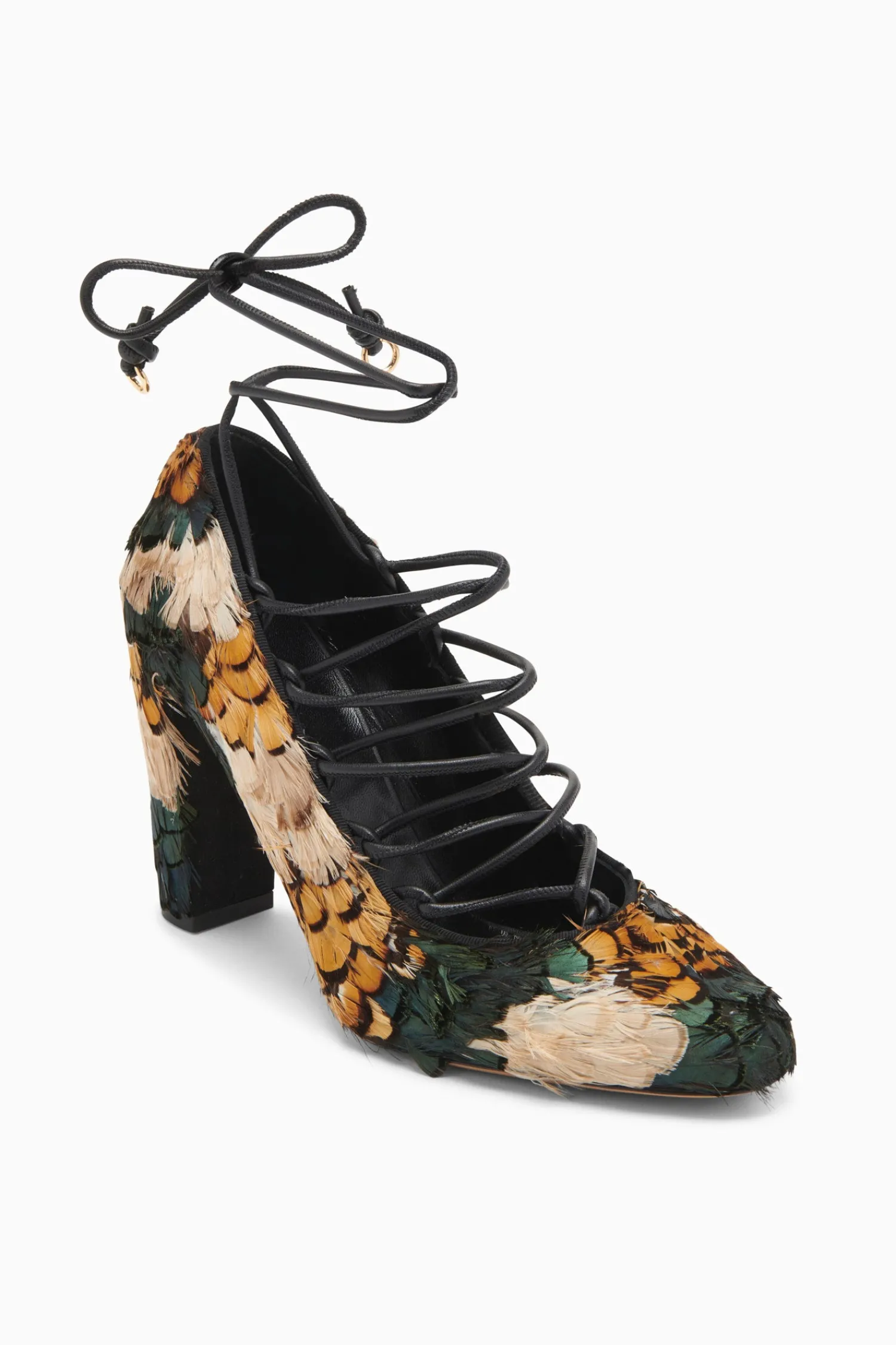 Rosalia Feather Lace Up High Heel<Ulla Johnson Fashion
